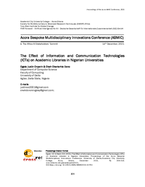 (PDF) The Effect of Information and Communication Technologies (ICTs ...