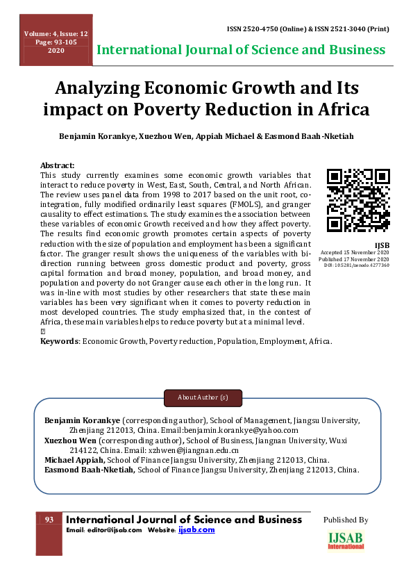 (PDF) Analyzing Economic Growth and Its impact on Poverty Reduction in ...