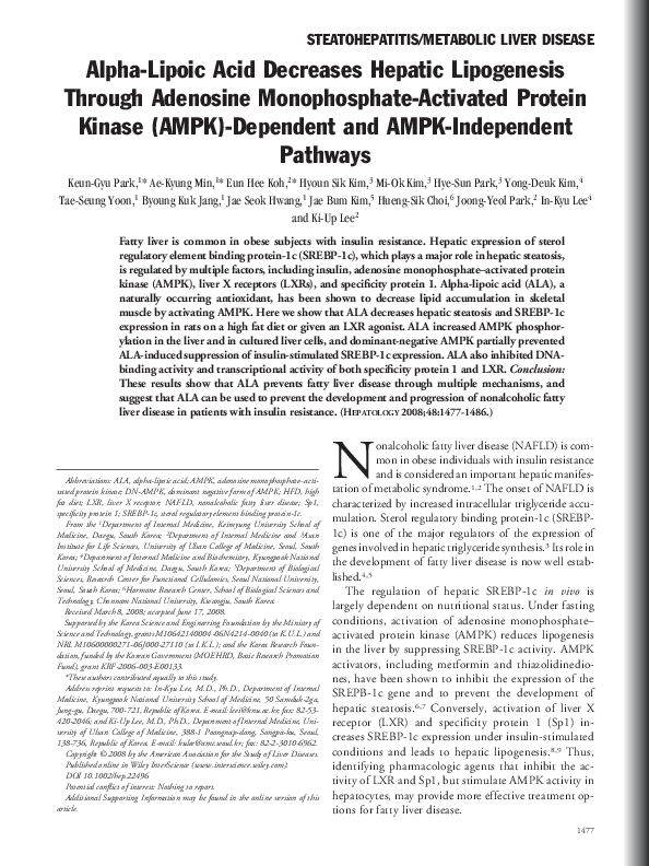(PDF) Alpha Lipoic Acid and Liver Disease Burt Berkson MD PhD