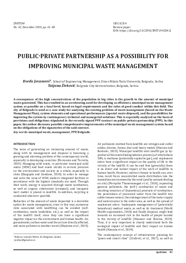 Picture of (PDF) Public-private partnership as a possibility for improving ...