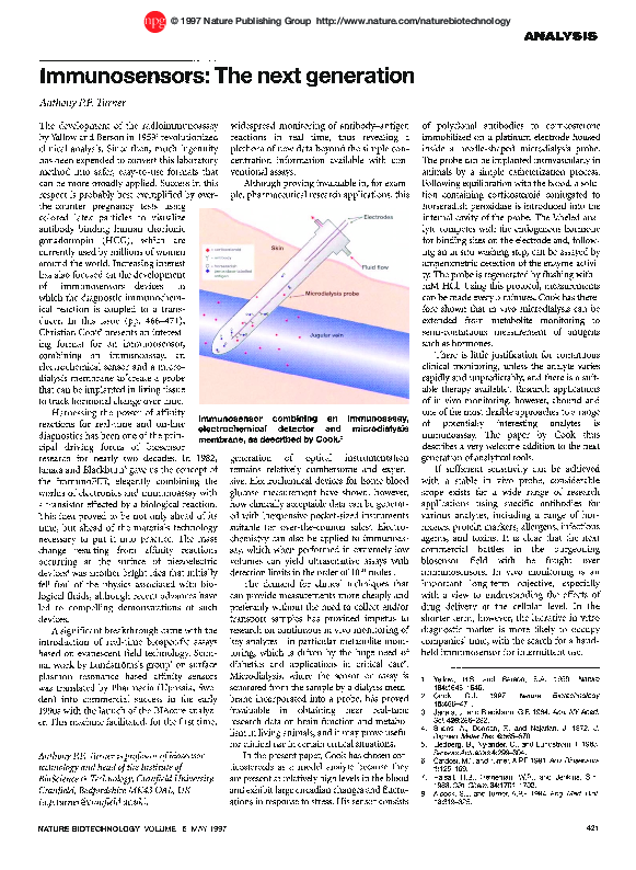 (PDF) Immunosensors: The next generation