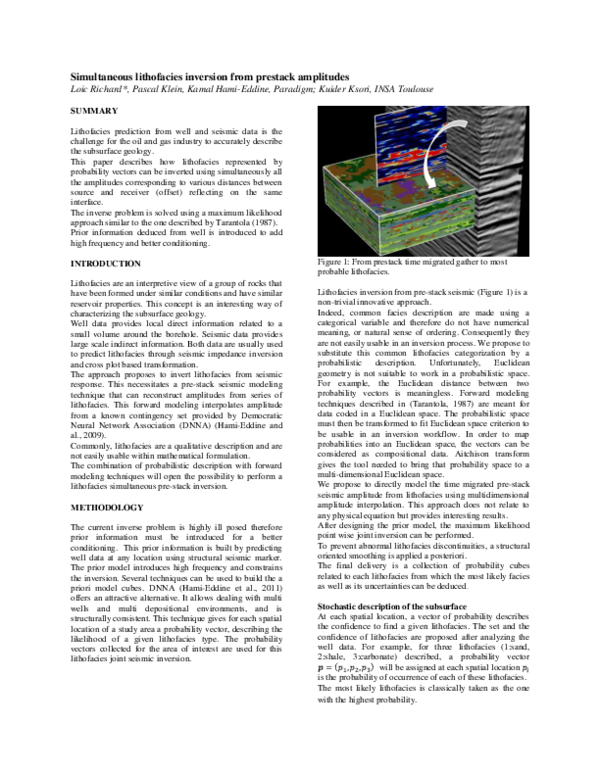 (PDF) Simultaneous lithofacies inversion from prestack amplitudes