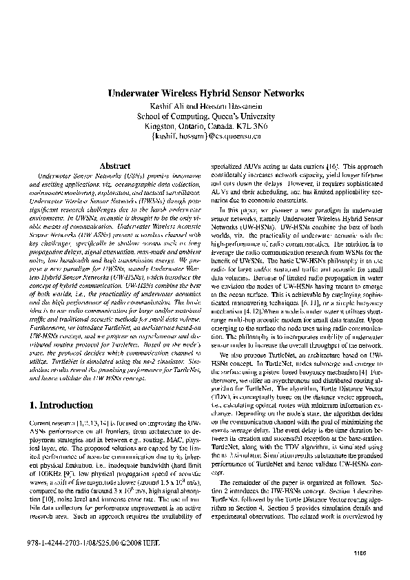 (PDF) Underwater Wireless Hybrid Sensor Networks