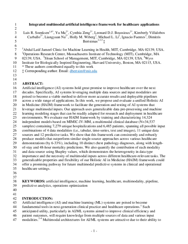 INTEGRATED MULTIMODAL ARTIFICIAL INTELLIGENCE FRAMEWORK FOR HEALTHCARE APPLICATIONS visual data 8