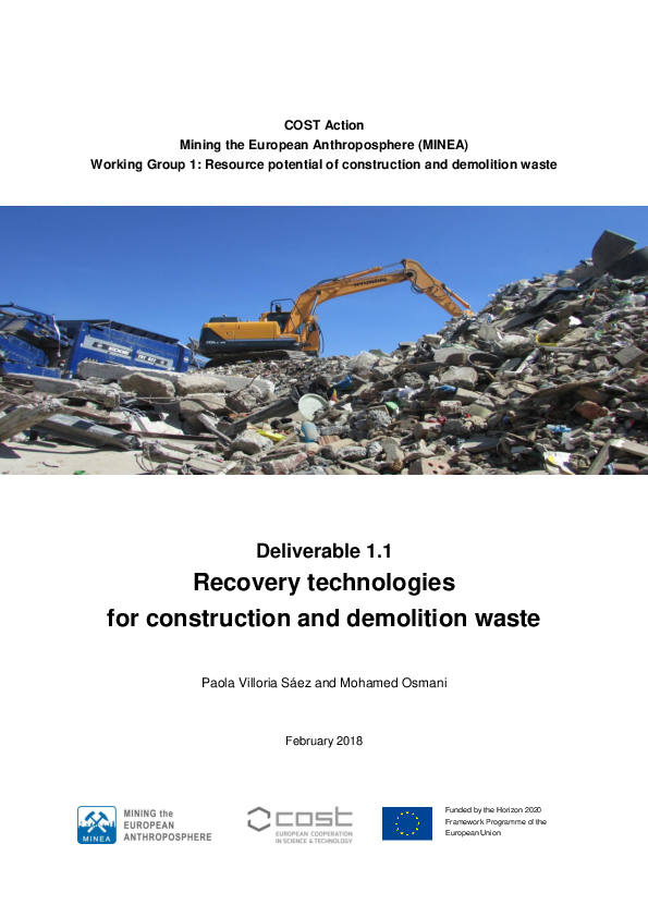 (PDF) Recovery technologies for construction and demolition waste