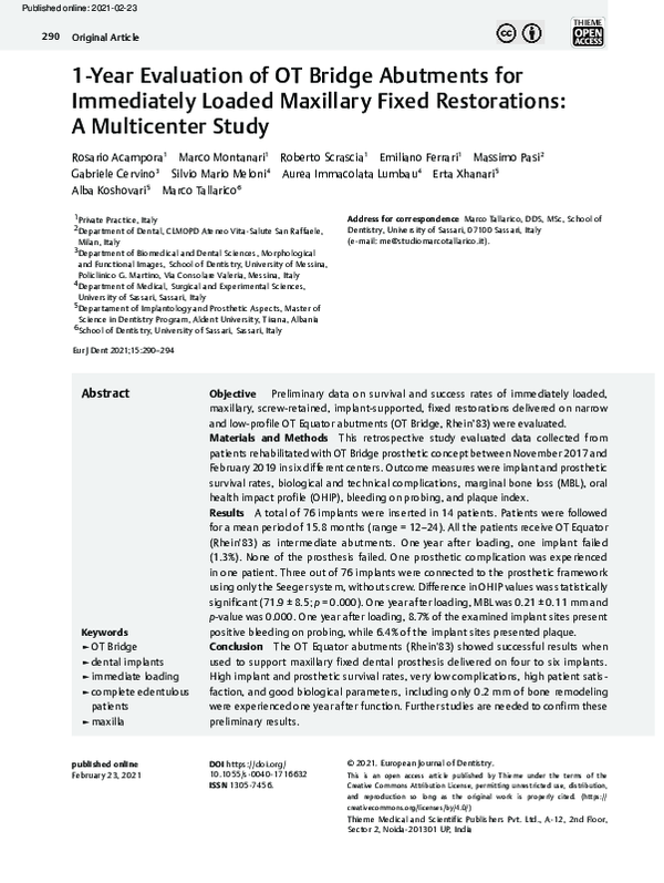 (PDF) 1-Year Evaluation of OT Bridge Abutments for Immediately Loaded ...
