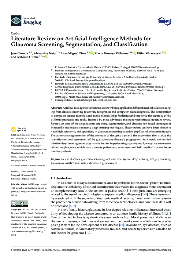 (PDF) Literature Review on Artificial Intelligence Methods for Glaucoma ...