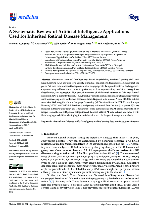 (PDF) A Systematic Review of Artificial Intelligence Applications Used ...
