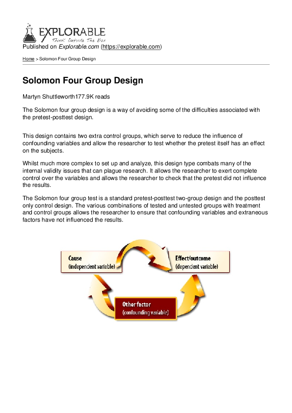 (PDF) Solomon Four-Group Design