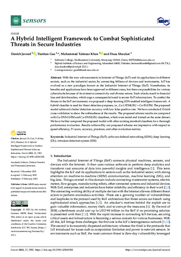 (PDF) A Hybrid Intelligent Framework to Combat Sophisticated Threats in ...