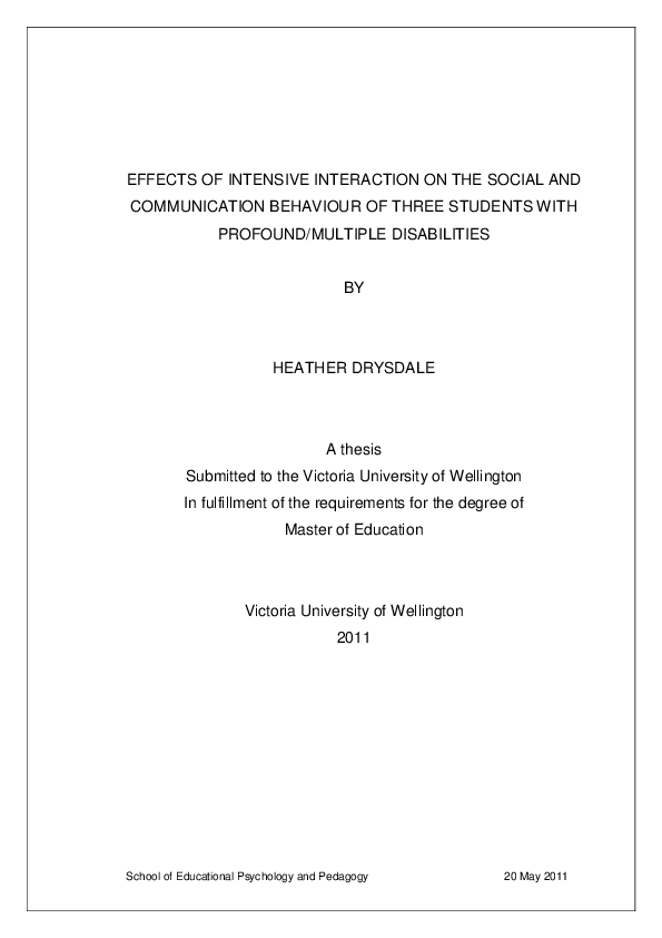 (PDF) Effects of Intensive Interaction on the Social and Communication ...