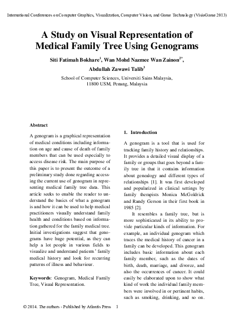 (PDF) A Study on Visual Representation of Medical Family Tree Using ...