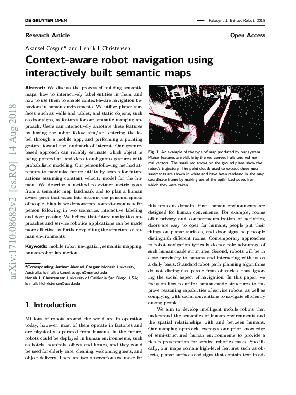 (PDF) Context Aware Robot Navigation using Interactively Built Semantic ...