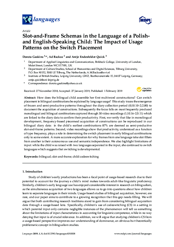 (PDF) Slot-and-Frame Schemas in the Language of a Polish- and English ...