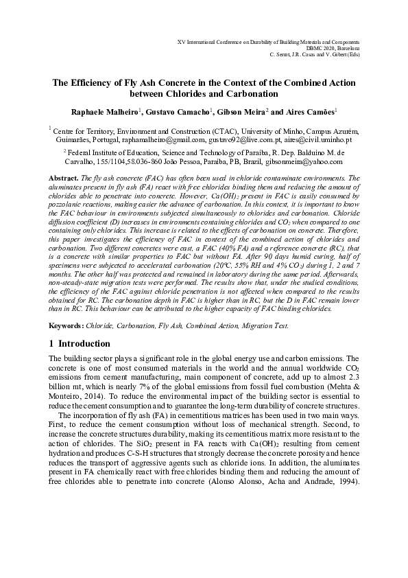 (PDF) The Efficiency of Fly Ash Concrete in the Context of the Combined ...