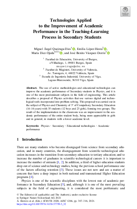 (PDF) Technologies Applied to the Improvement of Academic Performance ...