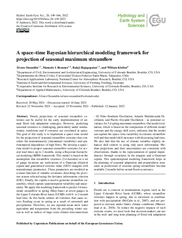 (PDF) A space-time Bayesian hierarchical modeling framework for ...