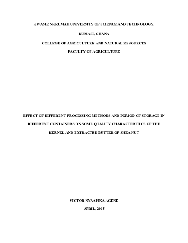 (DOC) Effect of different processing methods and periods of storage in ...
