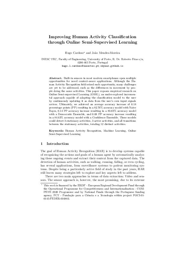 (PDF) Improving Human Activity Classification through Online Semi ...