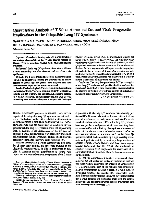 (PDF) Quantitative analysis of T wave abnormalities and their ...