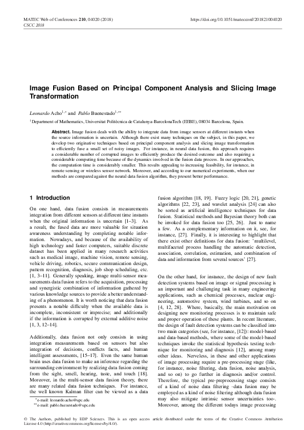 (PDF) Image fusion based on principal component analysis and high-pass ...