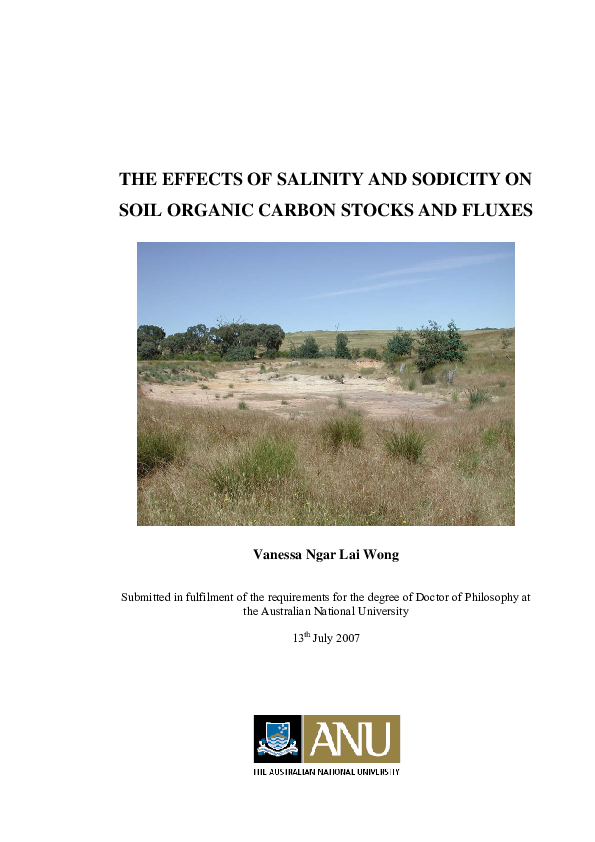 (PDF) The effects of salinity and sodicity on soil organic carbon ...