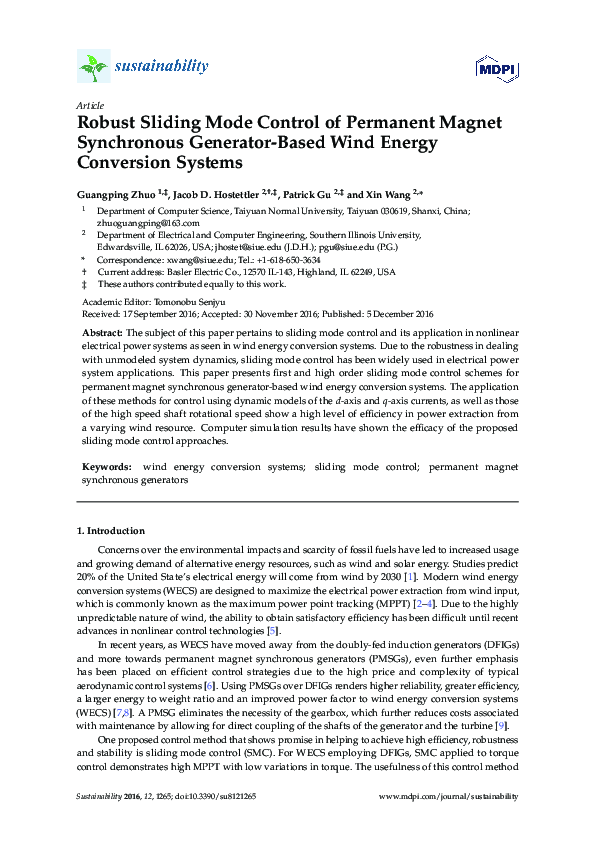 (PDF) Robust Sliding Mode Control of Permanent Magnet Synchronous ...