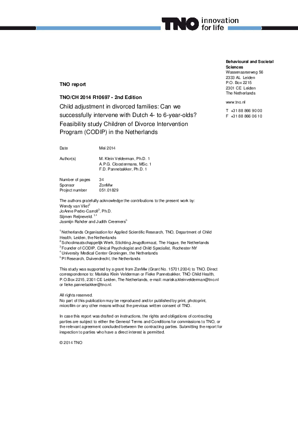 (PDF) Child adjustment in divorced families: Can we successfully ...