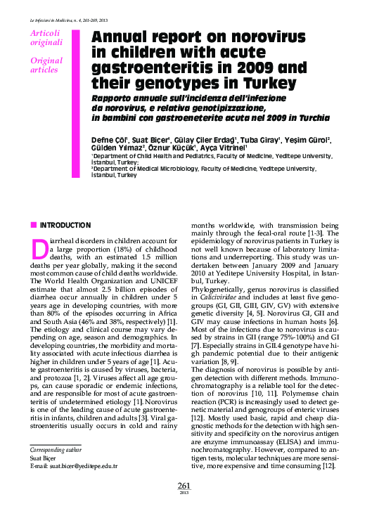 (PDF) Annual report on norovirus in children with acute gastroenteritis ...