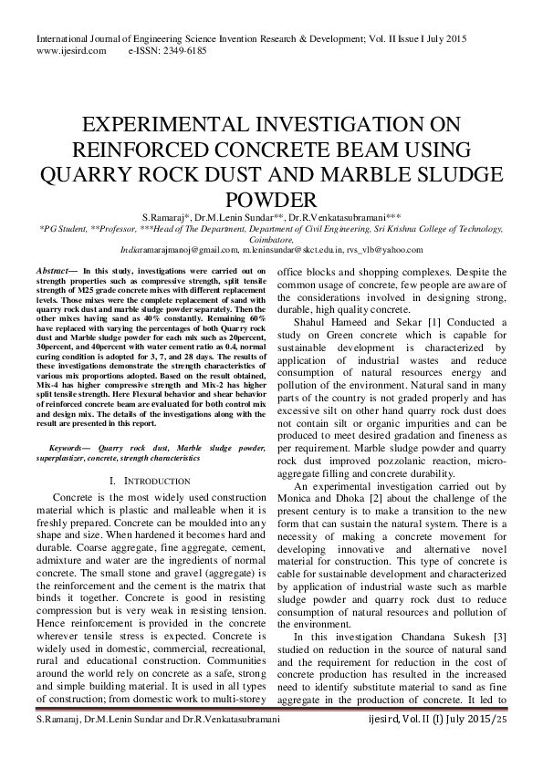 (PDF) Experimental investigation on reinforced concrete beams by ...