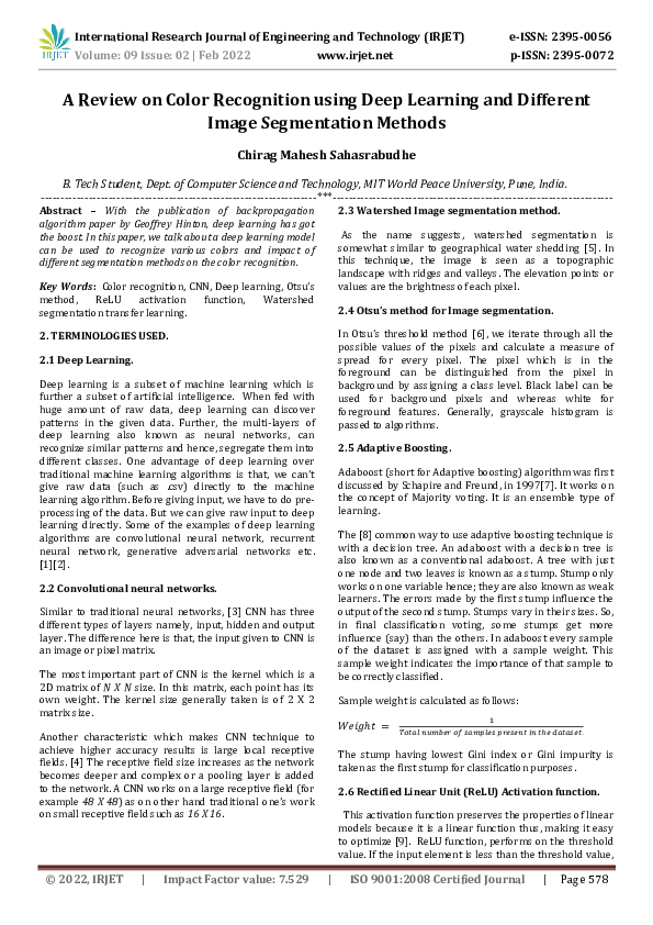 (PDF) A Review on Color Recognition using Deep Learning and Different ...