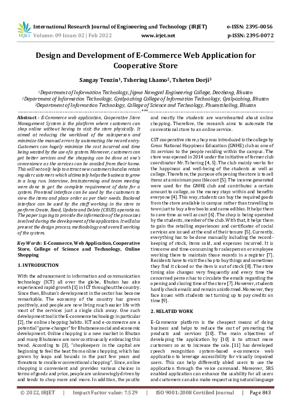 (PDF) Design and Development of E-Commerce Web Application for ...