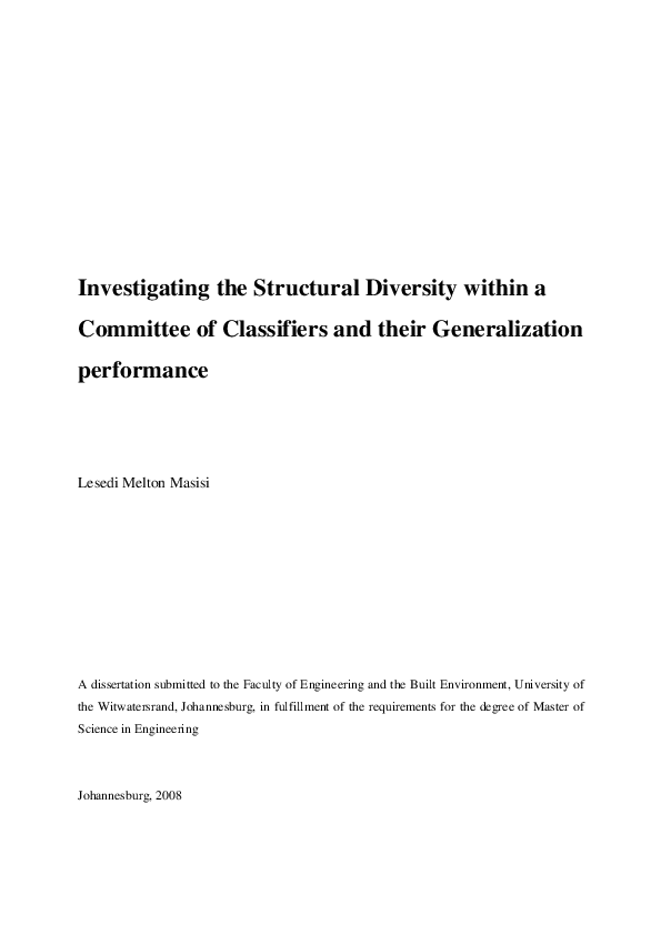 (PDF) Investigating the Structural Diversity within a Committee of ...