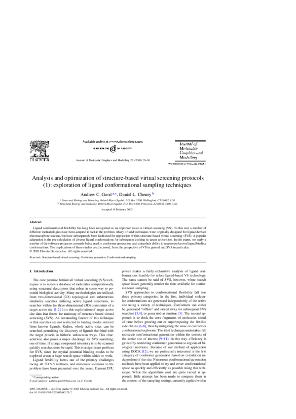(PDF) Analysis and optimization of structure-based virtual screening ...
