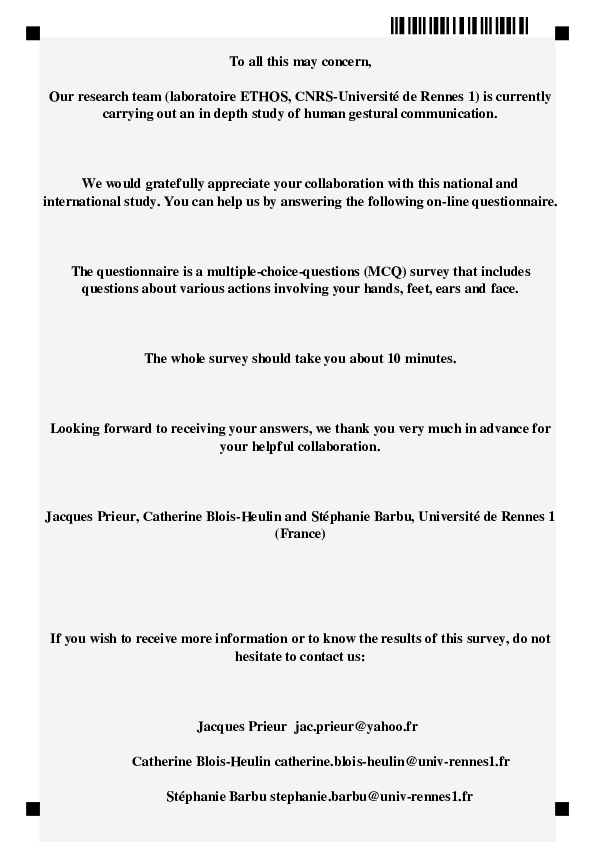 (PDF) ESM1. English-speaking version of the Rennes Laterality ...