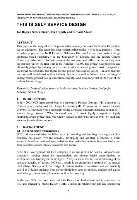 (PDF) This Is Self Service Design