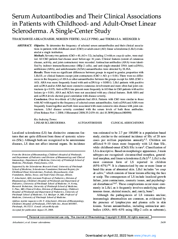(PDF) Serum Autoantibodies and Their Clinical Associations in Patients ...