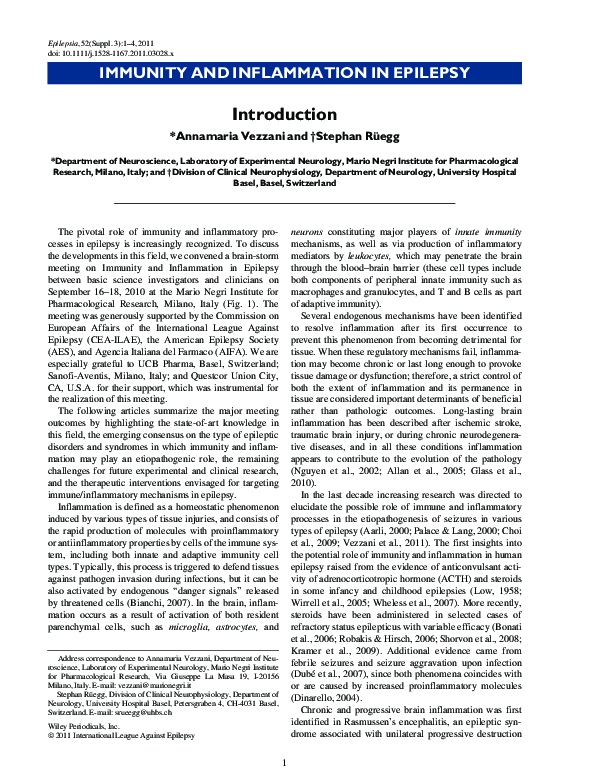 (PDF) The pivotal role of immunity and inflammatory processes in ...
