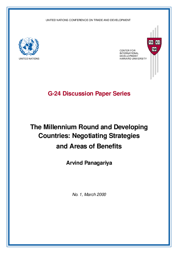 (PDF) The Millennium Round and developing countries: Negotiating ...