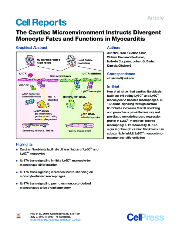 (PDF) The Cardiac Microenvironment Instructs Divergent Monocyte Fates ...