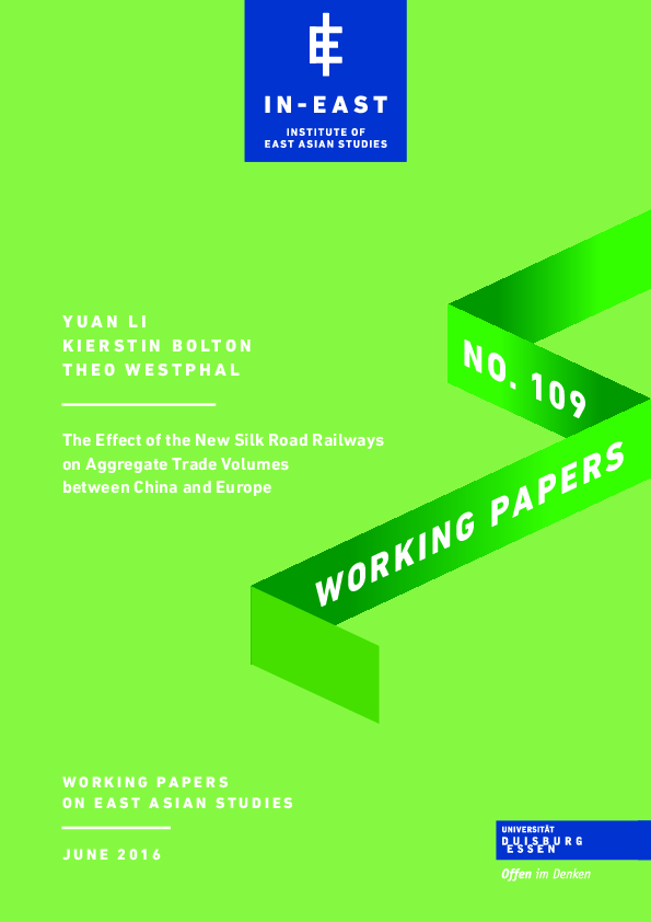 (PDF) No. 109 (2016): The Effect of the New Silk Road Railways on ...