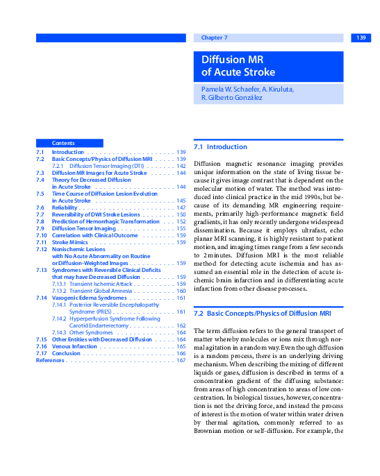 (PDF) Diffusion MR of Acute Stroke