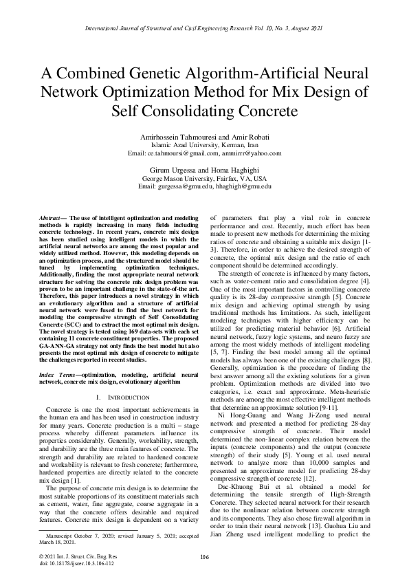 (PDF) A Combined Genetic Algorithm-Artificial Neural Network ...