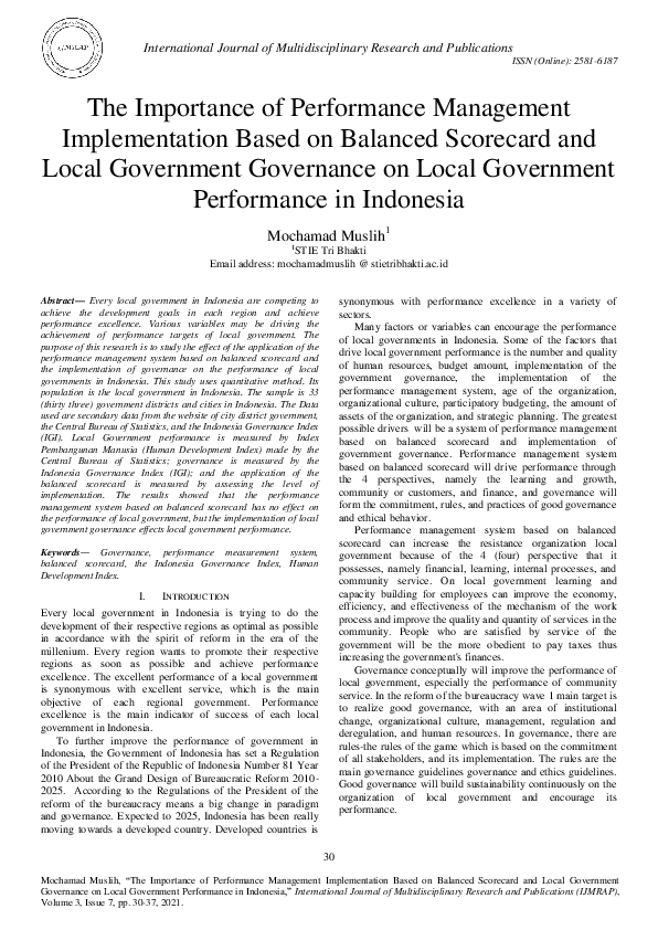 (PDF) The Importance of Performance Management Implementation Based on ...