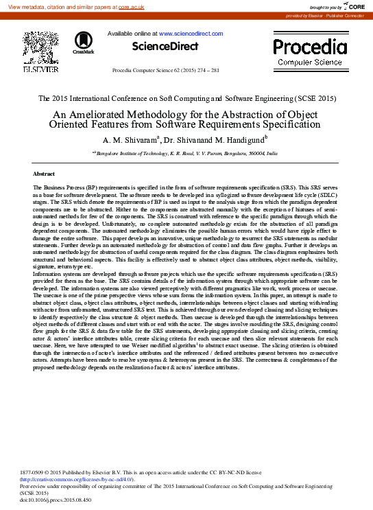 (PDF) An ameliorated methodology for the abstraction of object class ...