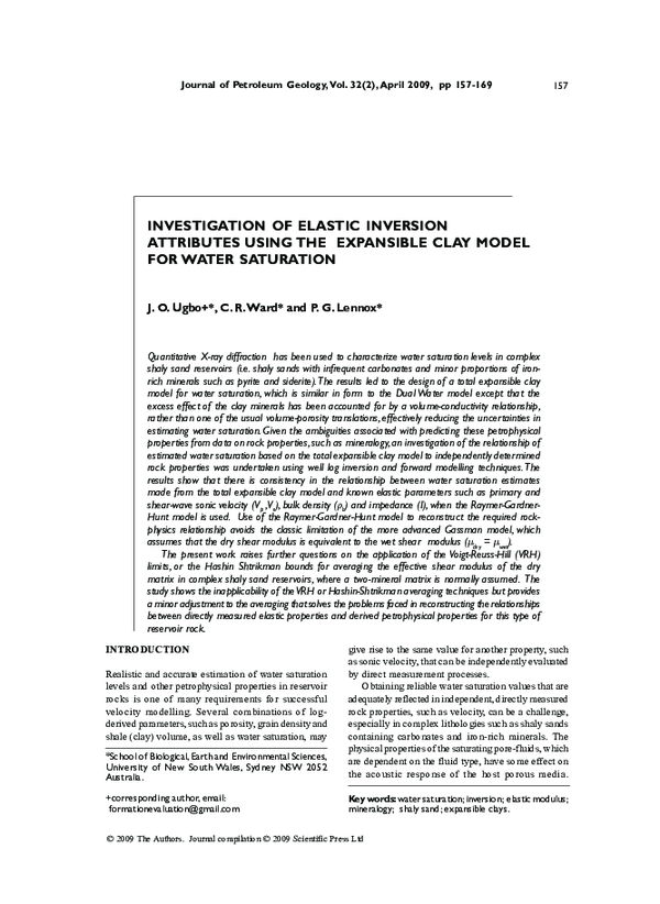 (PDF) Investigation of Elastic Inversion Attributes Using the ...