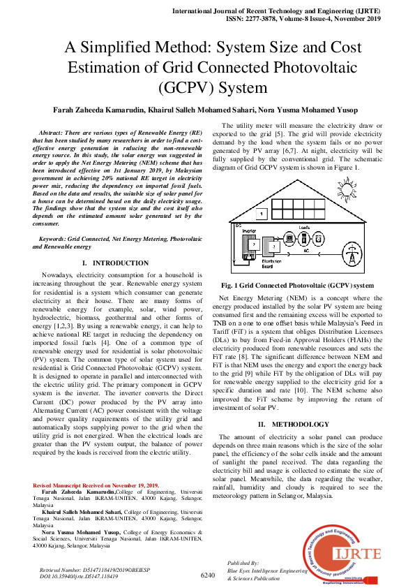 (PDF) A Simplified Method: System Size and Cost Estimation of Grid ...