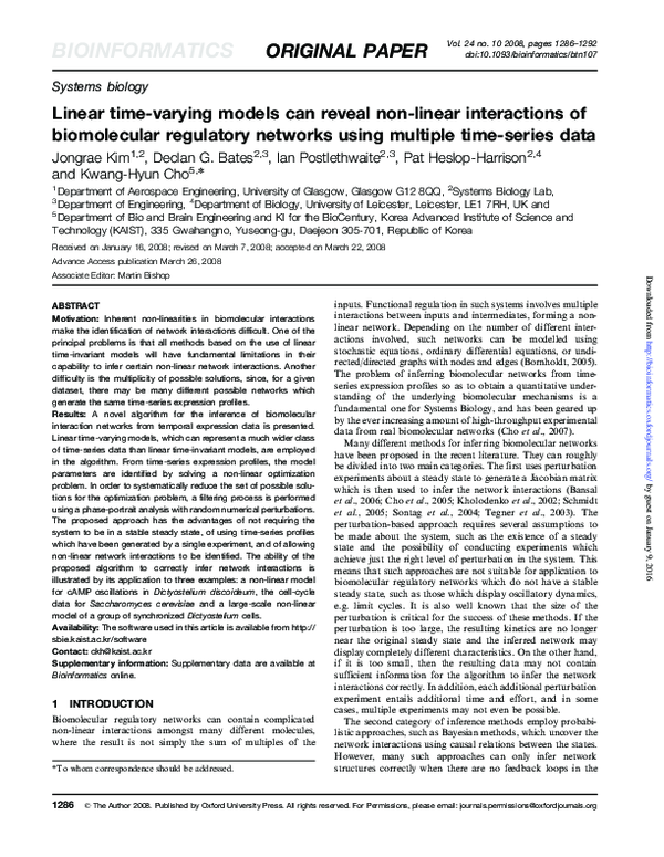 (PDF) Linear time-varying models can reveal non-linear interactions of ...