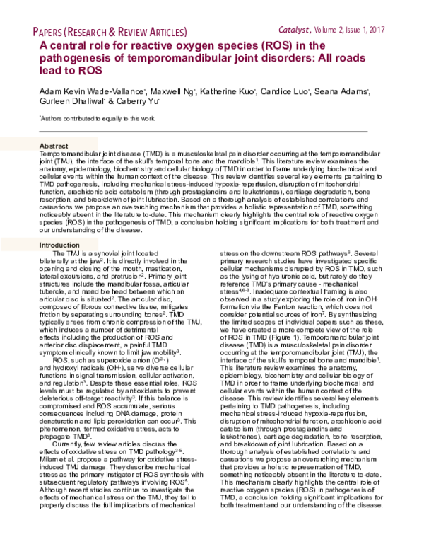 (PDF) A central role for reactive oxygen species (ROS) in the ...