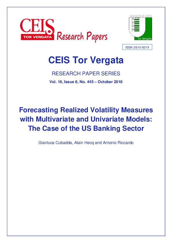 (PDF) Forecasting Realized Volatility Measures with Multivariate and ...